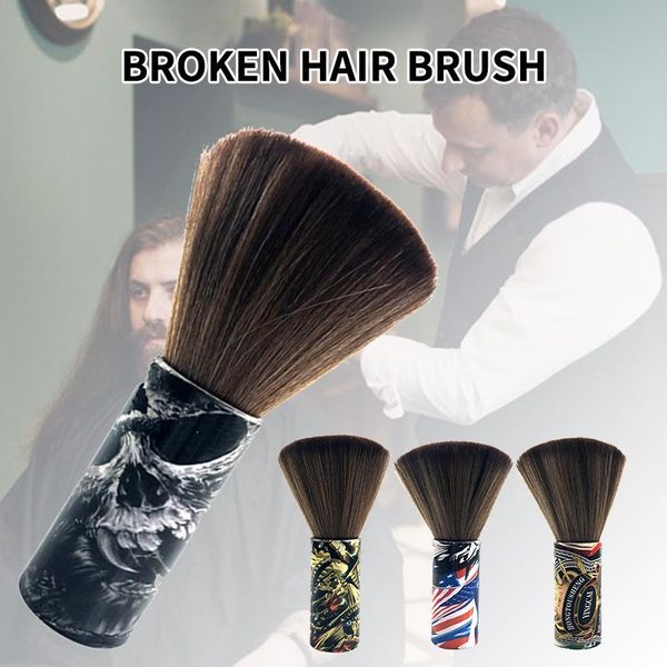 

hair brushes barber cool cutting cleaning brush neck face soft duster broken remove sweeper for salon hairdressing tool, Silver