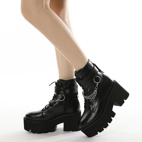 

boots fashion womens ankle platform pumps shoes in black size 40 41 42 qq036