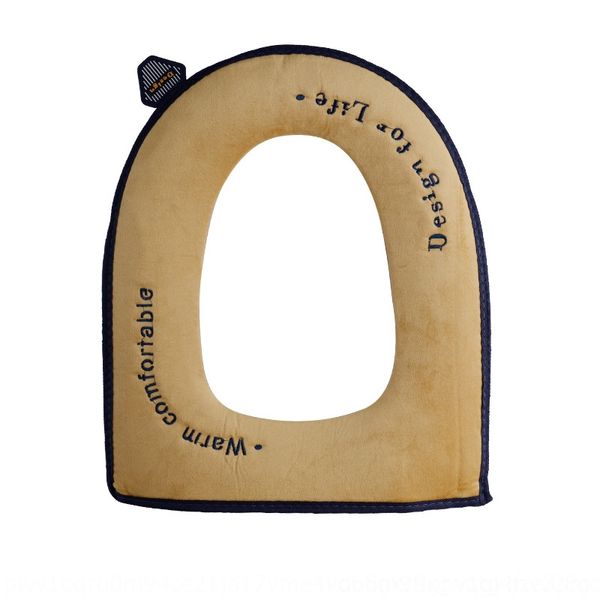 

sp3 velvet embroidery seat cushion household thickened cover embroidered zipper stickers zipper toilet ring winter handle waterproof toilet