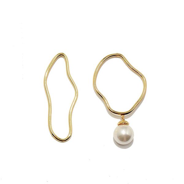

hoop & huggie 2021 arrival pearl stud earrings for women, Golden;silver