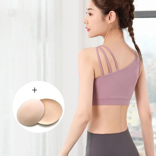 

yoga outfit women breathable sports bra gym female underwear fast dry elastic padded sport vest running shockproof fitness crop top