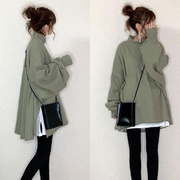 

Korean and Japanese Loose hoodies womens harajuku moletom t132, Black