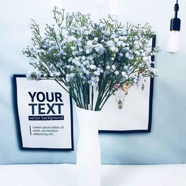 

decorative flowers & wreaths artificial fake gypsophila floral bouquets flower branch for wedding home garden party decor diy ornament