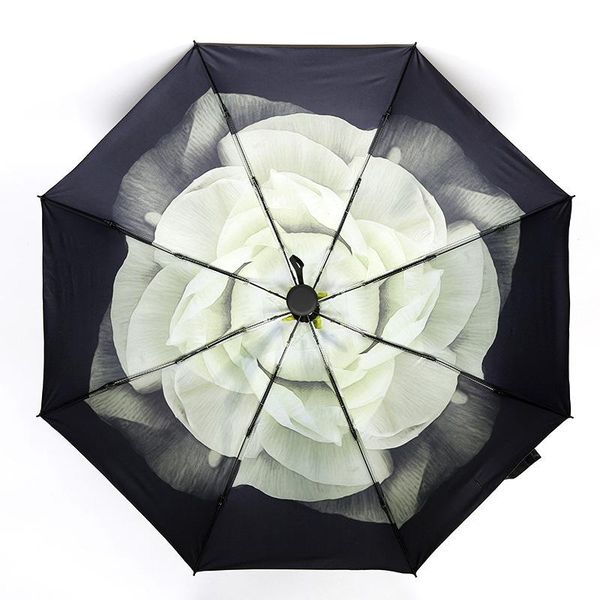 

umbrellas women sunny and rainy umbrella ultra-light portable five-folding black coating sunscreen uv-proof windproof strong