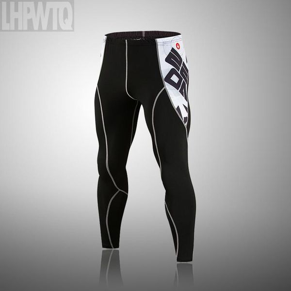 

running pants men's compression men sportswear jogging skinny trousers elastic gym fitness training bottoms tights leggings, Black;blue