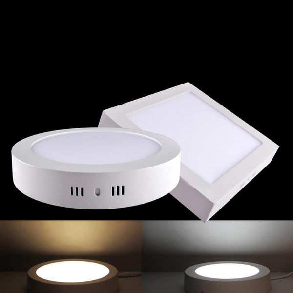 

panel led mounted ceiling dimmable round square ac85-265v light smd2835 indoor lights