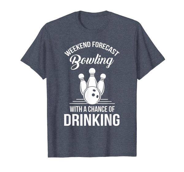 

bowling with a chance of drinking funny shirt, White;black