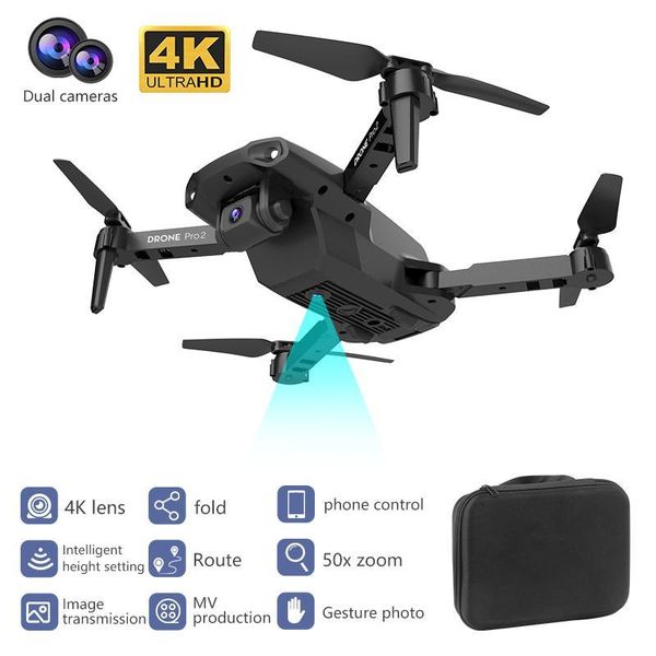 

drone 4k pro fessional hd dual camera wifi fpv 1080p real-time transmission 50 times focus quadcopter with drones