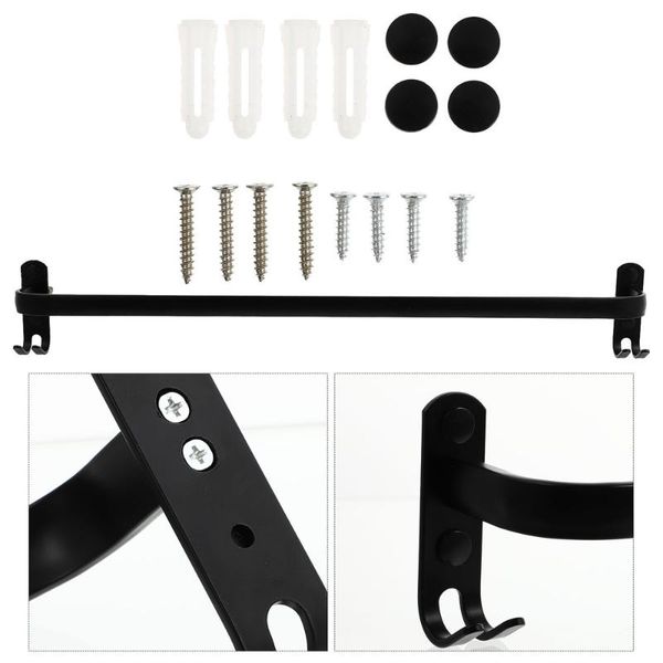 

towel racks 1 set practical black rack durable wall holder