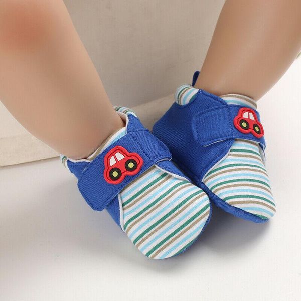 

first walkers toddler infant baby girls boys car pattern soft sole prewalker warm cotton shoes