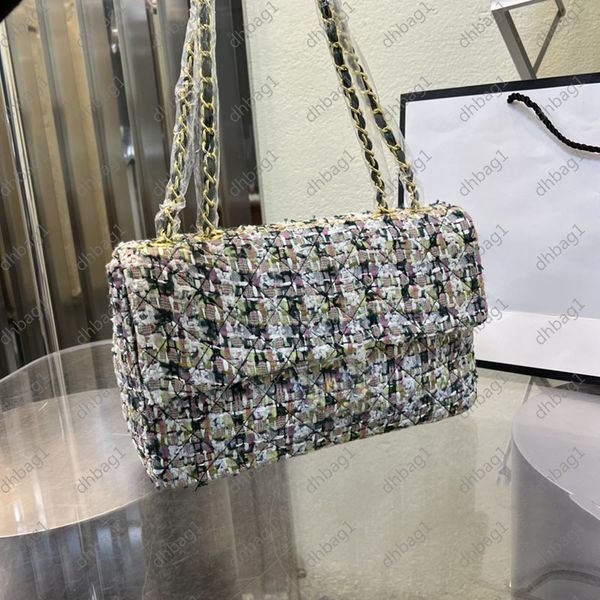 

2021 autumn winter classic red flap it bags tweed cross body shoulder vogue jumbo purse high qualty famous designer street travel shopping l