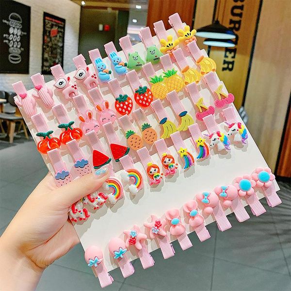 

hair accessories 10pcs set children's hairpins, cloth-wrapped small clips, cartoon headdresses, princess cute bangs, side clip, Slivery;white