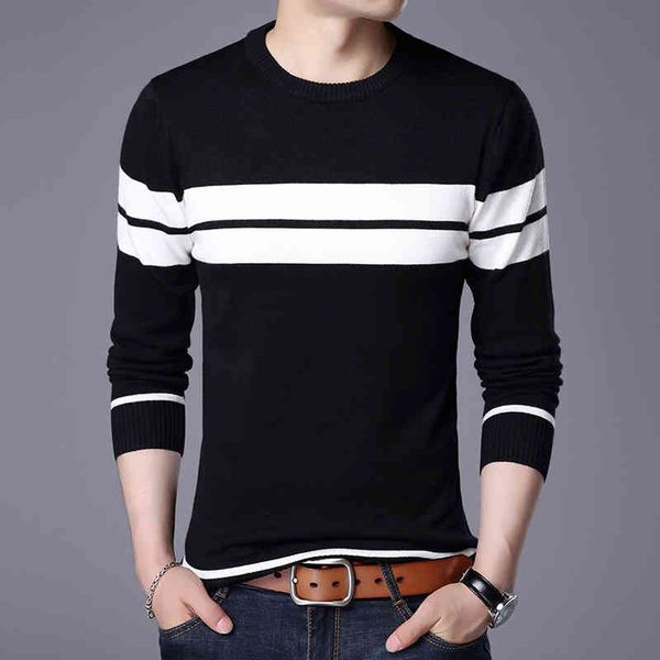 

new casual pullover o-collar men autumn round neck patchwork quality knitted brand male sweater plus size mzl051, Black