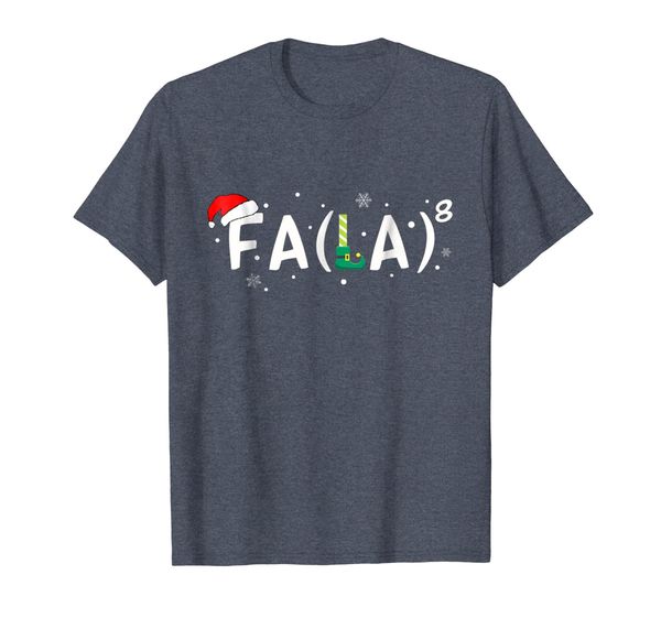 

fa la la la funny elf leg shirt - cute math fa{la)8 shirt, White;black