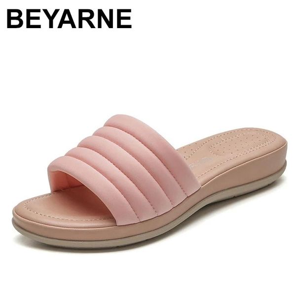 

slippers beyarnelow flat shoes female big size ladies' slipers women rubber flip flops luxury slides summer2021hawaiian designer, Black