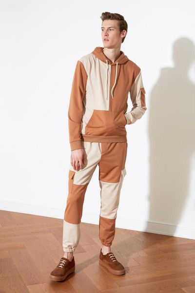 

running sets trendyol men 's regular fit tracksuit team tmnss21em0038, Black;blue