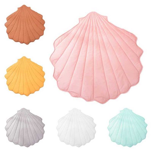 

newborn baby cotton crawling carpet blanket shell shape play mat rug gxmb