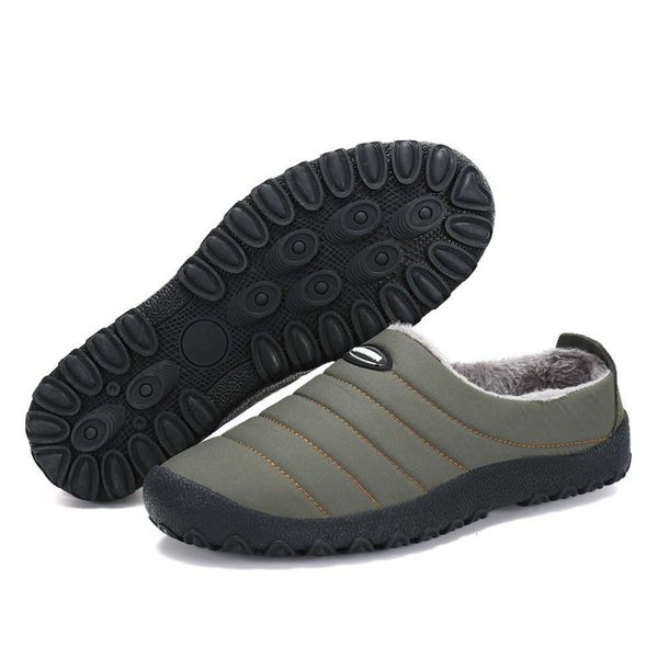

IPU0 Casual shoes Casual shoes ZJVQPlush men's Winter warm new casual cotton home antiskid Half Root slipper L1BW RV3T, Black