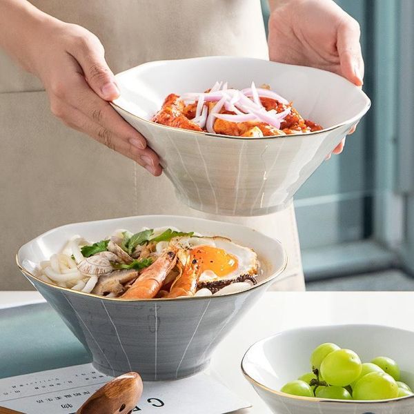 

bowls nordic noodle bowl creative soup ceramic tableware salad kitchen