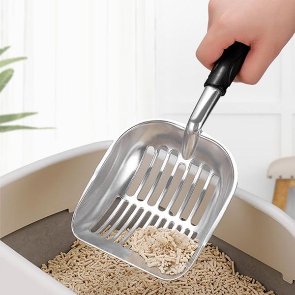 

cat litter shovel pet cleanning tool aluminum alloy rubber handle scoop sand cleaning products dog clean feces supplies grooming