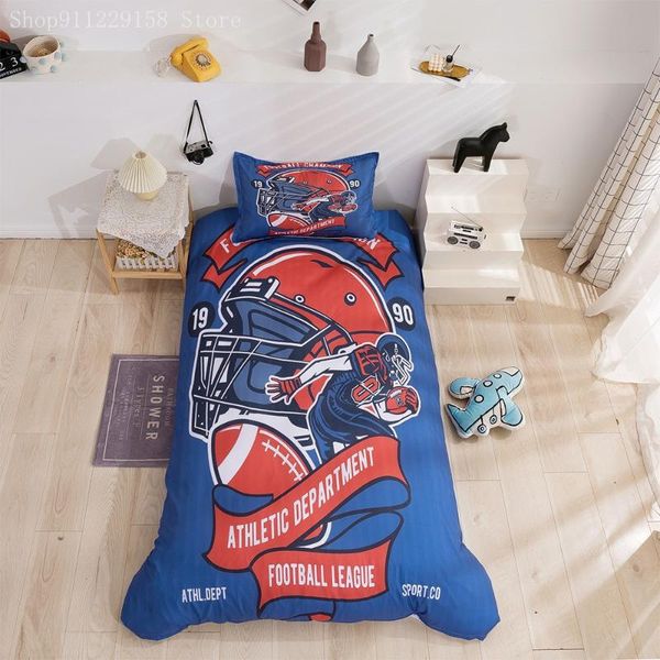 

bedding sets fashion brand set  king size cartoon sportsman quilt cover bed linen pillowcase home textile 2/3pcs