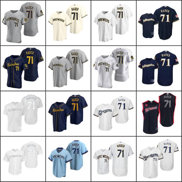 

milwaukee brewers men 71josh hader women youthjersey, Black;red