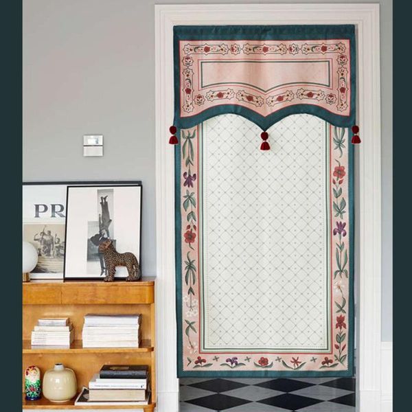 

curtain & drapes pink door cloth linen household kitchen bedroom decoration partition bathroom shade