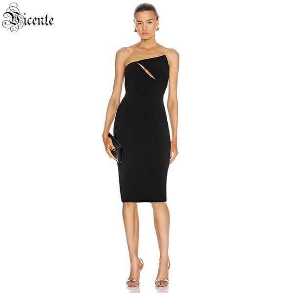 

ladies dress celebrity party cocktail tube hollow design bandage 210520, Black;gray