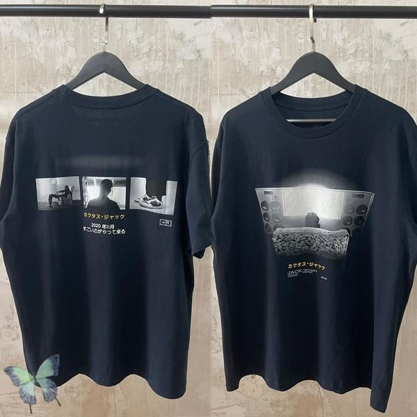 

men's t-shirts cactus jack t shirt home theatre travis scot-shirt japan limited casual men women original print tag, White;black