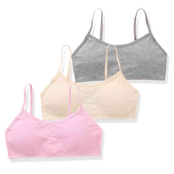 

3pc/lot cotton bra teenage undrewear girls training crop 8-14years