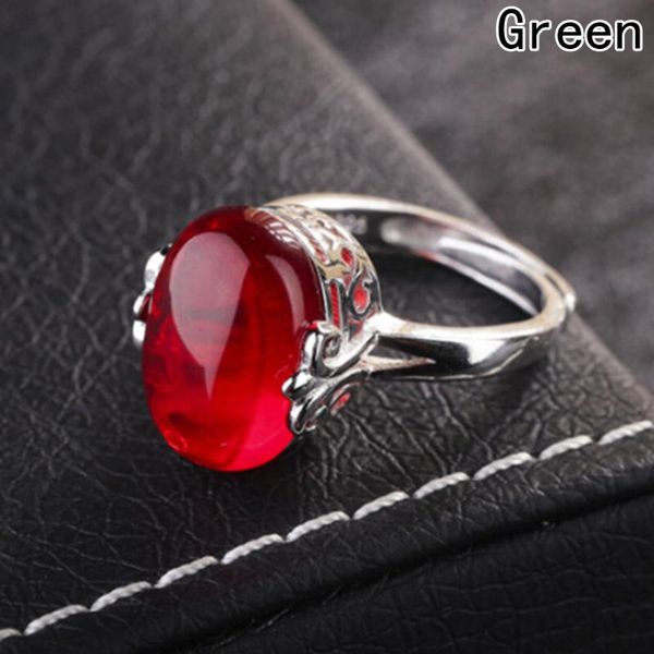 

wedding rings trendy crystal engagement silver color ring synthetic rubis open luxury for women gift, Slivery;golden