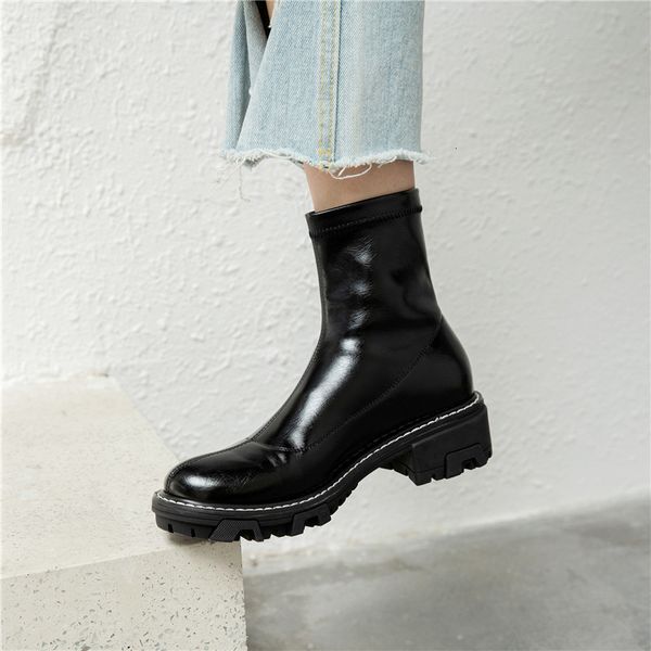 

asumer women's come stretch winter down heel shoes fashion black boots