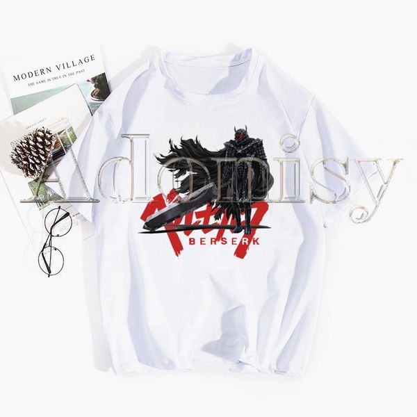 

men's t-shirts berserk guts swordsman gatsu sacrifice zodd t shirt men shirts qualitysummer tshirts short sleeves tees t-shirt, White;black