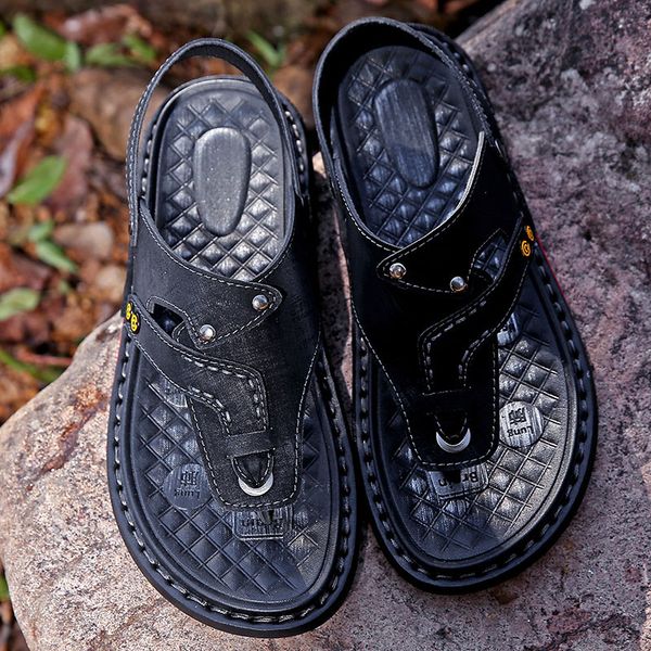 

summer sandals trainers fisherman sandy beach shoes lady gentlemen flip-flops breathable and lightweight men women, Black