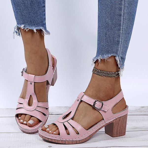 

sandals summer ladies all-match comfortable explosions women high heel with large size casual shoes zapatillas mujer, Black