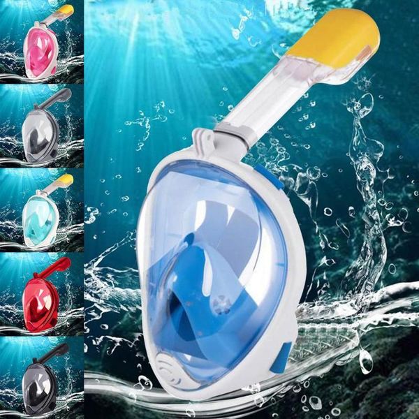 

diving masks underwater scuba full face mask safe respiratory swimming snorkeling goggles anti-fog protector set for kids