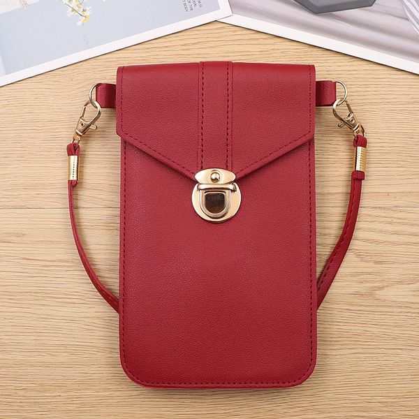 

cell phone purse smartphone wallet leather shoulder strap handbag women bag for iphone bags 2021