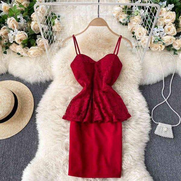 

singreiny elegant solid strap dress women sleeveless backless slim ruffles dresses summer off shoulder holiday short dress 210419, Black;gray