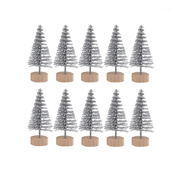 

christmas decorations mini tree sisal decoration 10pcs small ornaments