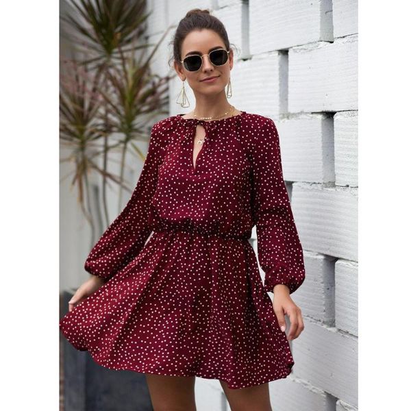 

casual dresses 2021 summer boho dress for women print o neck ladies long sleeve elegant midi party vestidos mujer, Black;gray