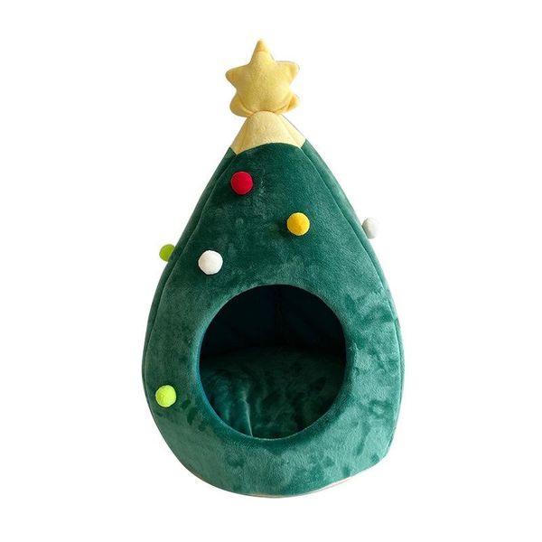 

semi-closed christmas tree pet nest cat litter kennel-abux kennels & pens