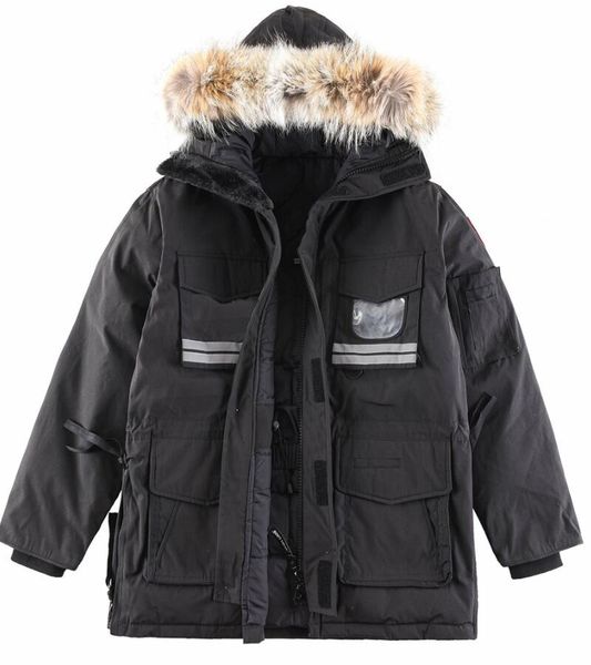 

realfine888 down&parkas cg snow mantra parka jacket coats for men #9501m size xs, Black