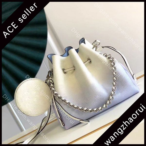 

fashion cross body bag perforated leather bucket bags women handbag female shoulder handbags with box b118