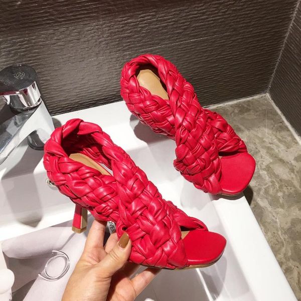 

dress shoes 2021 europe and the united states design thin heels 35-42 women's shoes, fashion classic slippers sandals two wear, Black