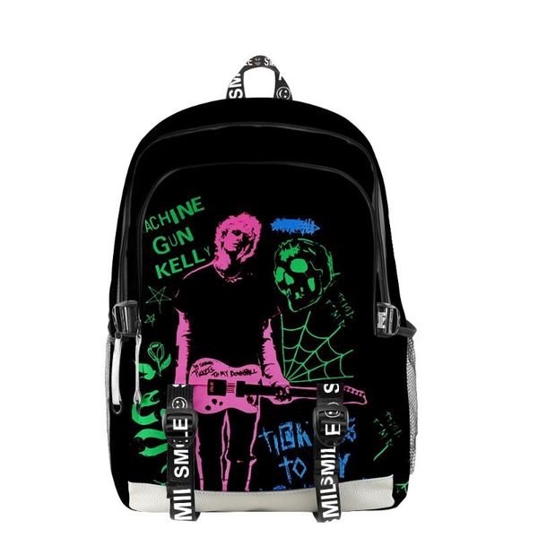 

backpack machine gun men women oxford school bag fashion style teenager girl child travel