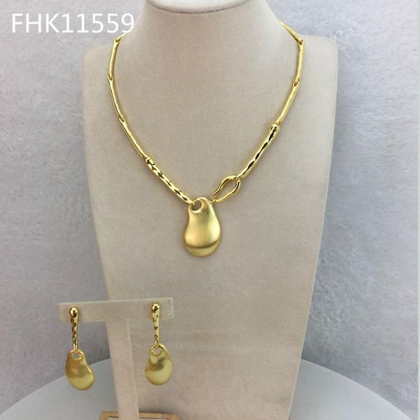 

earrings & necklace yuminglai dubai jewelry sets simple for women with fhk11559, Silver