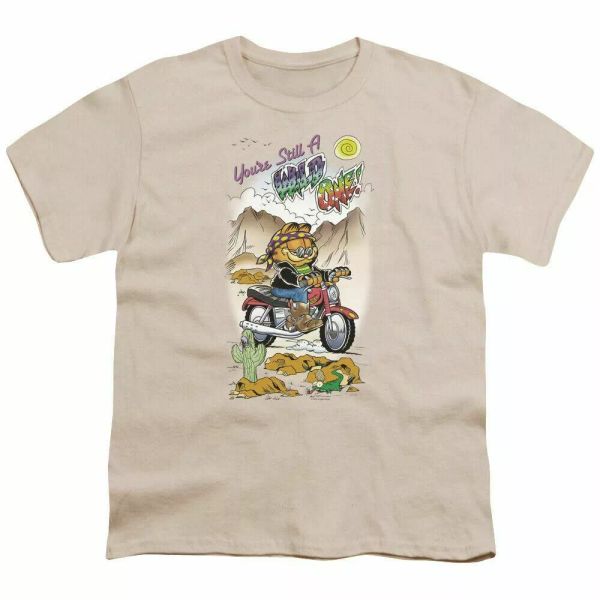 

garfield wild one kids youth t shirt licensed tv comic tee cream, White;black