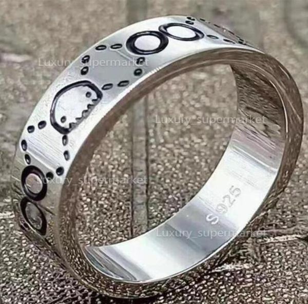 

2021 jewelry men/women fashion luxury ring gold couple ring s925 high polished ring gift box, Silver