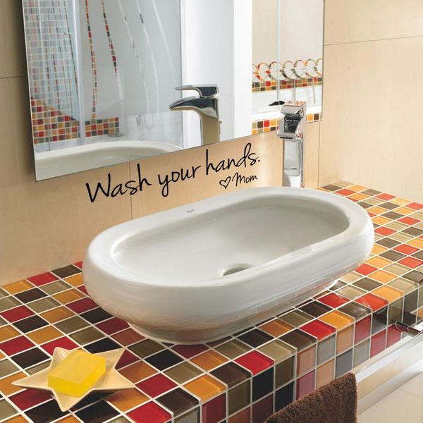 

wall stickers wash your hands mom home decor sticker decal bedroom art mural