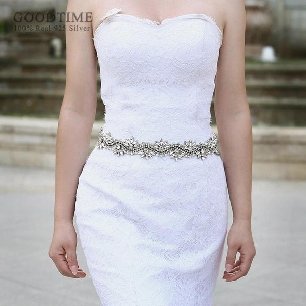 

wedding sashes fashion women belt bridal rhinestone applique crystal sash for girl bridesmaid party dress, White